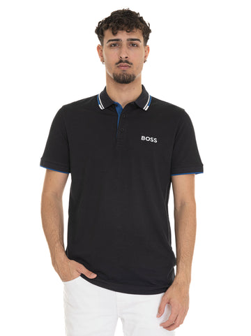 Polo in cotone piquet  PADDY-PRO Blu BOSS Uomo