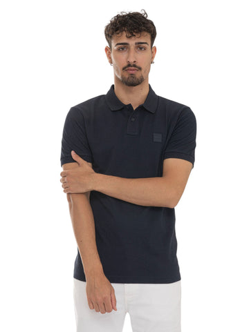 PASSENGER Blue BOSS Men's Short Sleeve Polo