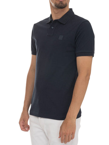 PASSENGER Blue BOSS Men's Short Sleeve Polo