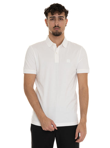 Polo in cotone piquet PASSERTIP Panna BOSS Uomo