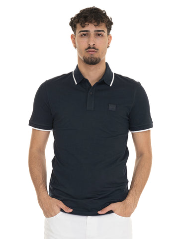 Polo in cotone piquet PASSERTIP Blu BOSS Uomo