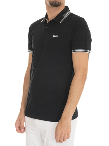 Polo manica corta PAUL Nero BOSS Uomo