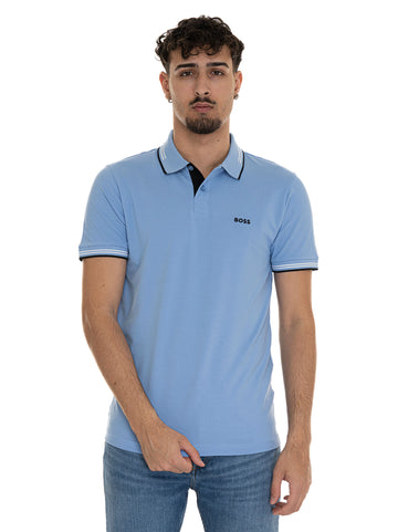 Polo manica corta PAUL Azzurro BOSS Uomo