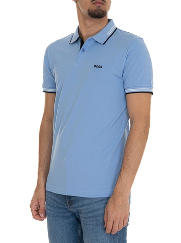 Polo manica corta PAUL Azzurro BOSS Uomo