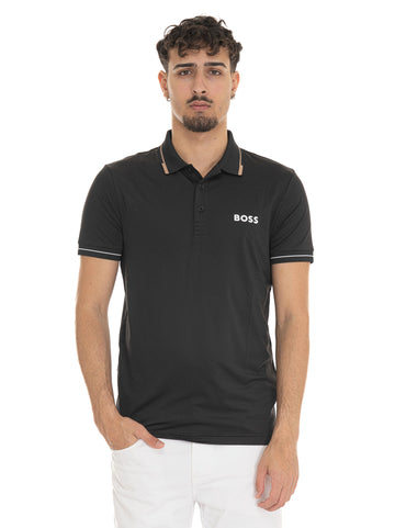 Polo manica corta  PAUL-PRO Nero BOSS Uomo