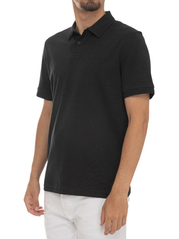 BOSS Men's Black PE-INTERLOCK Half Sleeve Polo