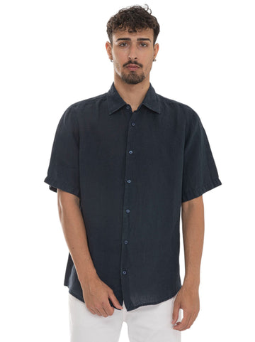 RASH-2-M Blue BOSS Men's Half Sleeve Shirt