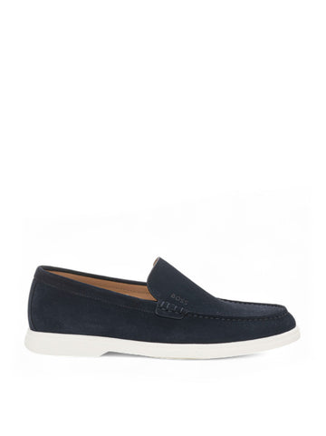 Mocassino in camoscio SIENNE-LOAF Blu BOSS Uomo