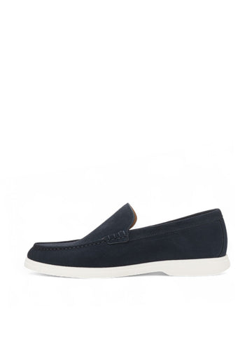 Mocassino in camoscio SIENNE-LOAF Blu BOSS Uomo