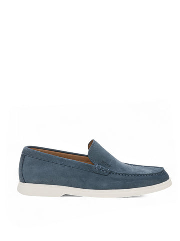 Mocassino in camoscio SIENNE-LOAF Azzurro BOSS Uomo