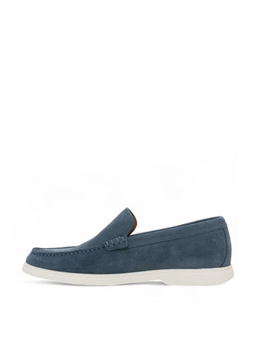 Mocassino in camoscio SIENNE-LOAF Azzurro BOSS Uomo