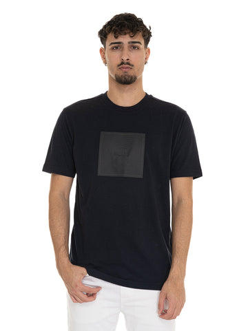 T-shirt TEE-LOGO-RIB Blu BOSS Uomo