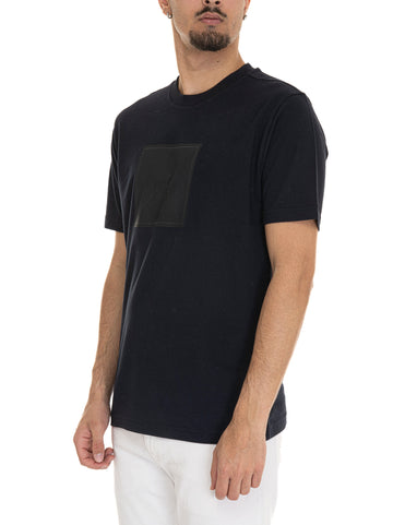 T-shirt TEE-LOGO-RIB Blu BOSS Uomo