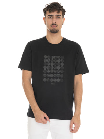 T-shirt TEE-PRINT Nero BOSS Uomo