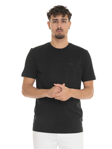 T-shirt girocollo mezza manica THOMPSON-01 Nero BOSS Uomo