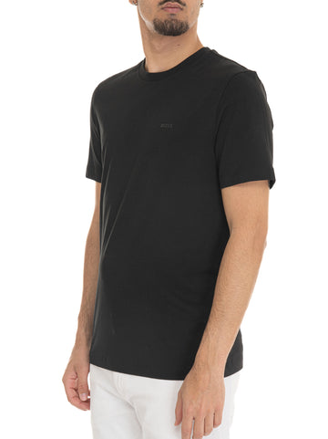 T-shirt girocollo mezza manica THOMPSON-01 Nero BOSS Uomo