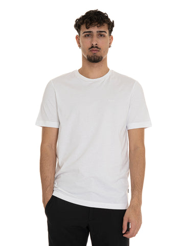 T-shirt girocollo mezza manica THOMPSON-01 Bianco BOSS Uomo