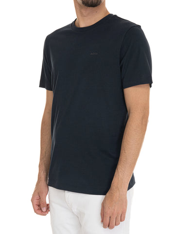 T-shirt girocollo mezza manica THOMPSON-01 Blu BOSS Uomo