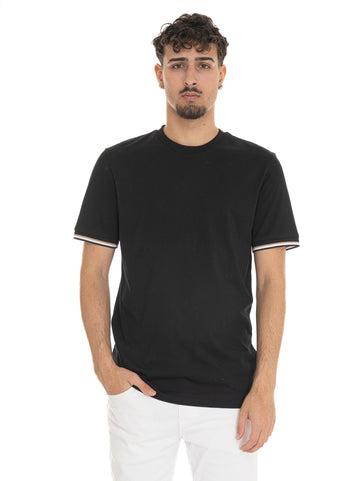 T-shirt girocollo mezza manica THOMPSON04 Nero BOSS Uomo