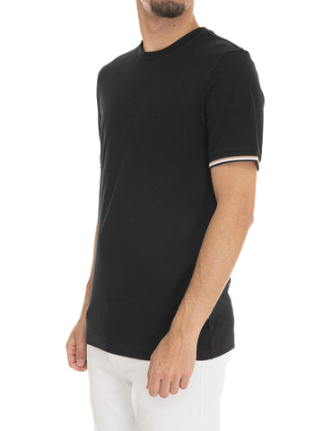 T-shirt girocollo mezza manica THOMPSON04 Nero BOSS Uomo