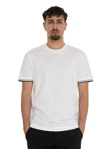 T-shirt girocollo mezza manica THOMPSON04 Bianco BOSS Uomo