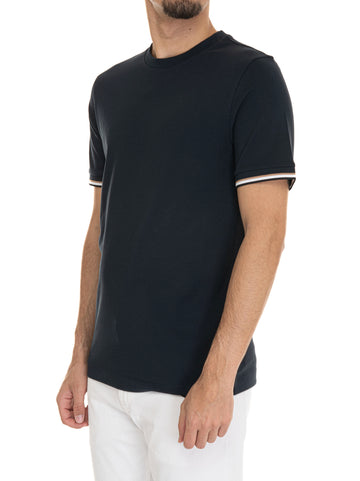 T-shirt girocollo mezza manica THOMPSON04 Blu BOSS Uomo