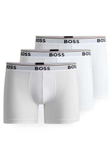 Set 3 Boxer TRUNK-3P-POWER Bianco BOSS Uomo