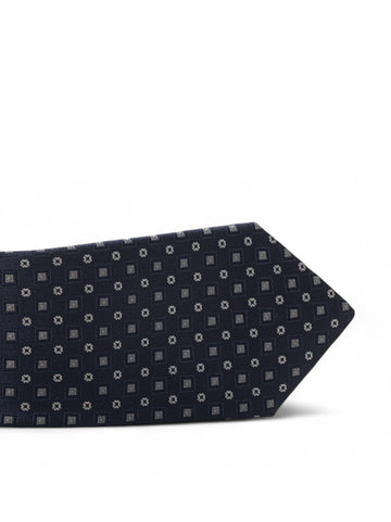 Cravatta in seta Blu-fantasia Canali Uomo