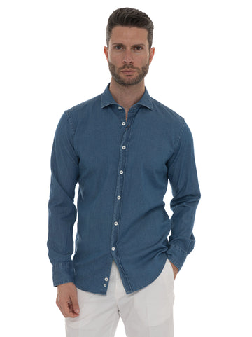 Camicia casual Denim medio Canali Uomo