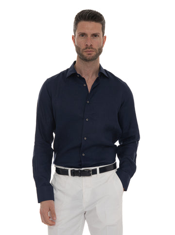 Camicia classica da uomo Blu Carrel Uomo