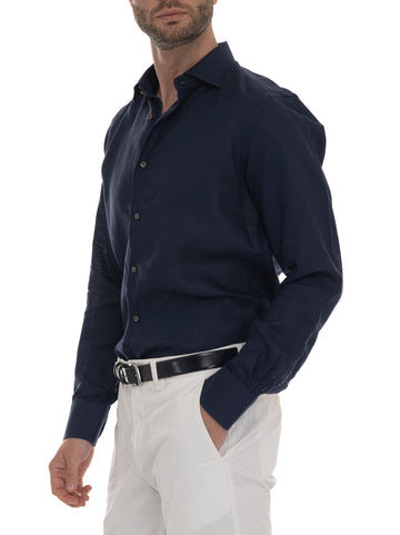 Camicia classica da uomo Blu Carrel Uomo