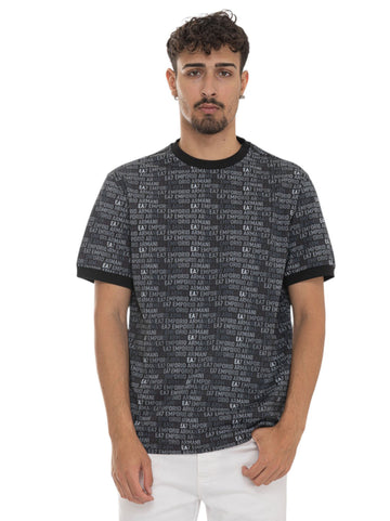 T-shirt Nero EA7 Uomo