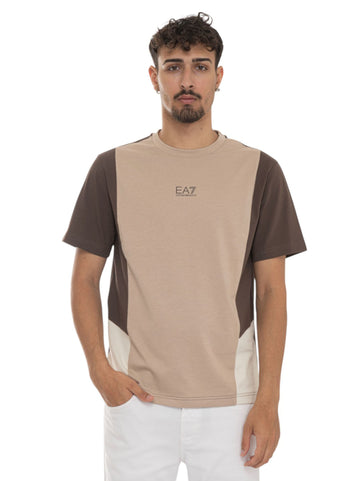 T-shirt girocollo Beige EA7 Uomo