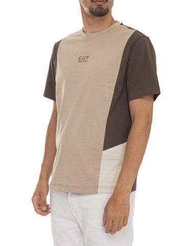 T-shirt girocollo Beige EA7 Uomo