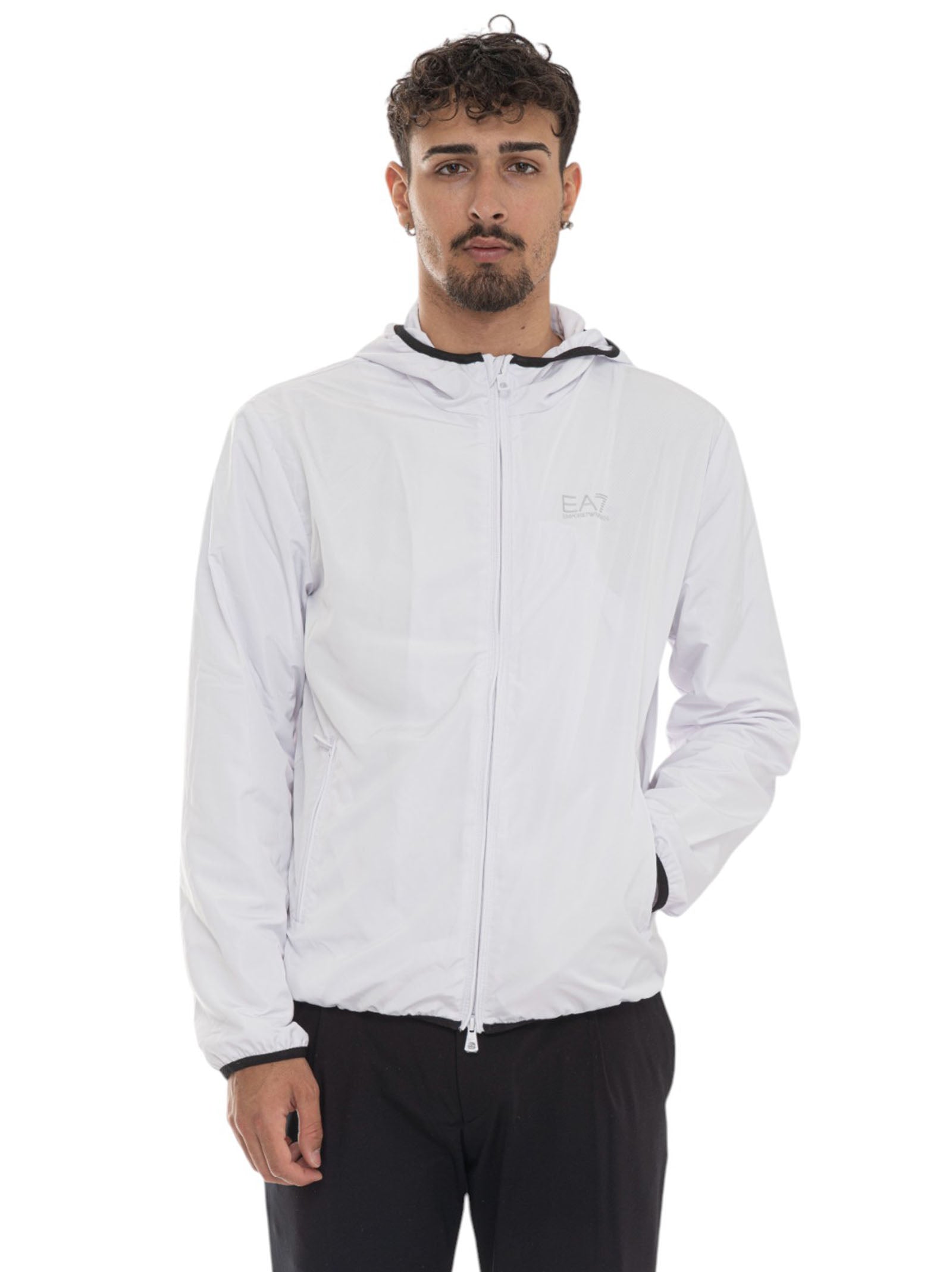 Giubbino K-way Bianco EA7 Uomo Scaglione Ischia