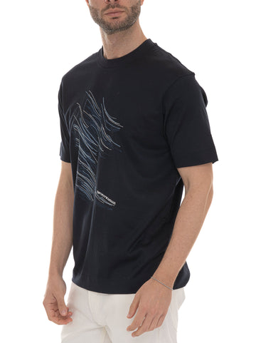 Emporio Armani Men's Blue T-Shirt