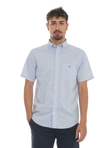 Gant Men's Light Blue Half Sleeve Shirt