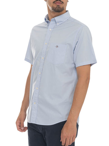 Gant Men's Light Blue Half Sleeve Shirt