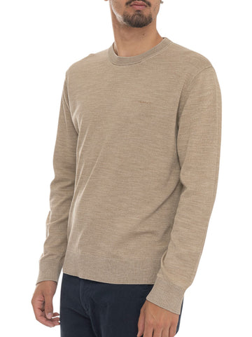 Pullover girocollo Beige Gant Uomo