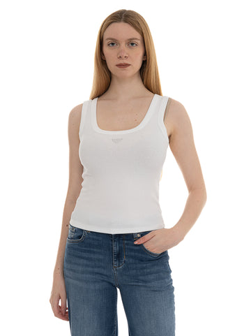 Top Bianco Guess Donna