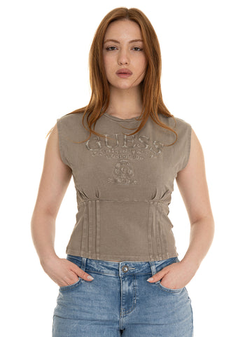 T-shirt Verde Guess Donna