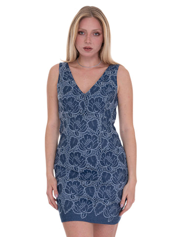 Tubino smanicato Caylee Denim medio Guess Donna