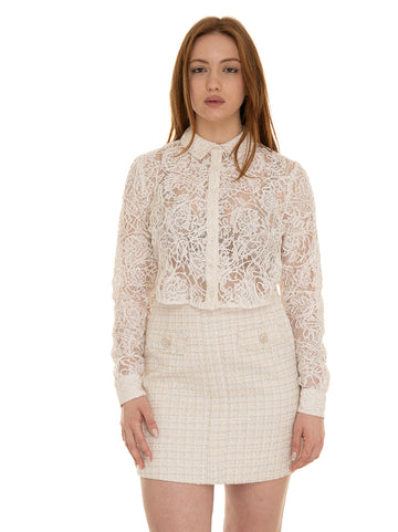 Camicia da donna in pizzo  imani lace  Naturale Guess Donna