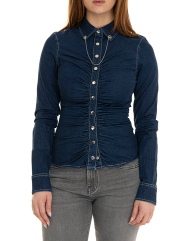 Women's Shirt in Jeans Alisha Dark Denim Guess Donna