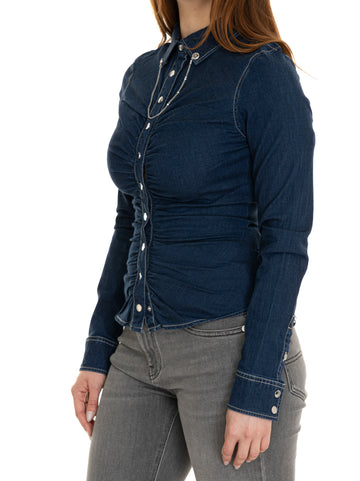 Women's Shirt in Jeans Alisha Dark Denim Guess Donna