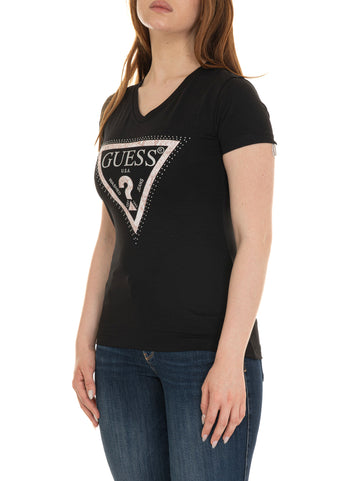 T-shirt Python  Nero Guess Donna