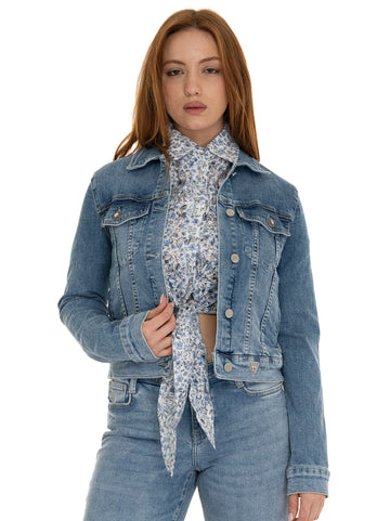 Delya Trucker Light Denim Jeans Jacket Guess Women