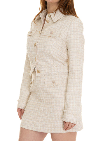 Giacca modello chanel Daphnee Naturale Guess Donna