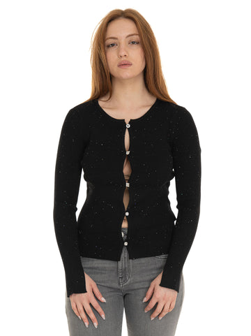 Guess Women's Eden Black Knit Cardigan