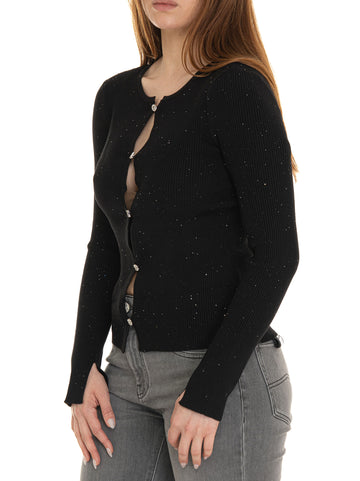 Cardigan in maglia Eden Nero Guess Donna